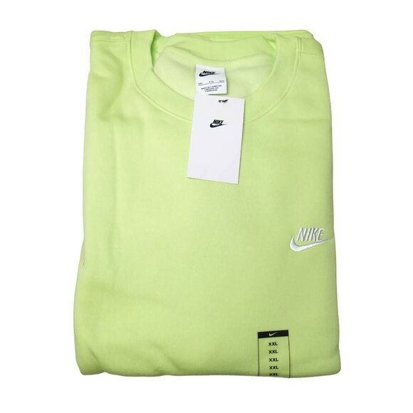 Nike Club Fleece Men's Size 2XL Sweatsuit Black Neon Volt Warm Up Hoodie Pants - Picture 6 of 15